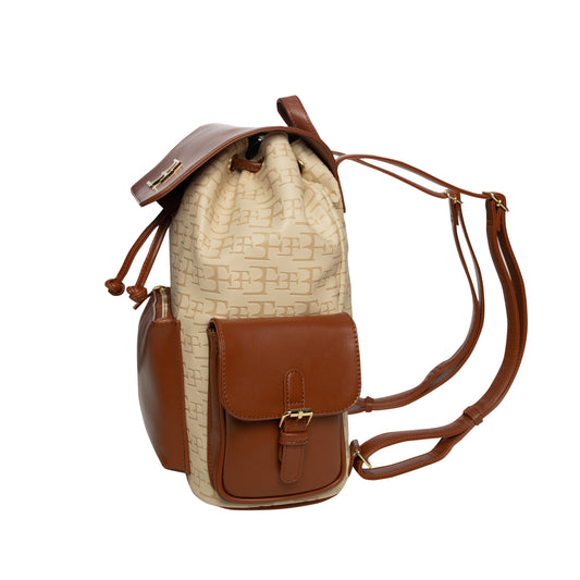 Sac à dos Dinge Logo Beige et Marron