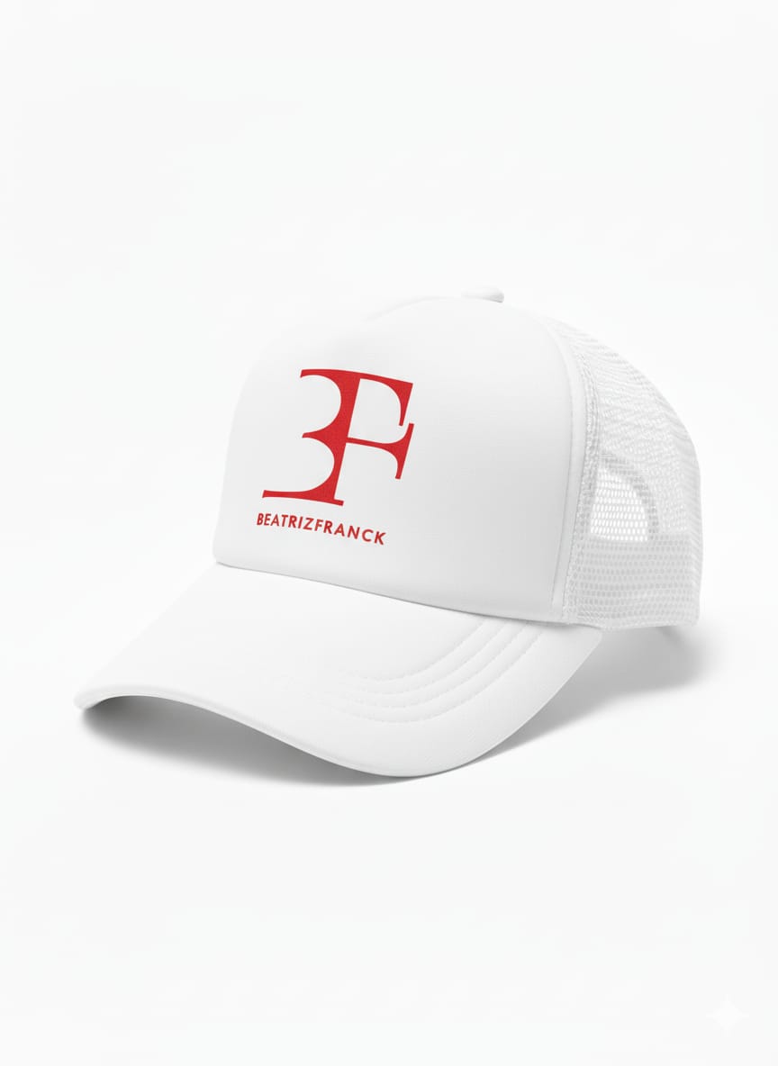 White cap with red logo