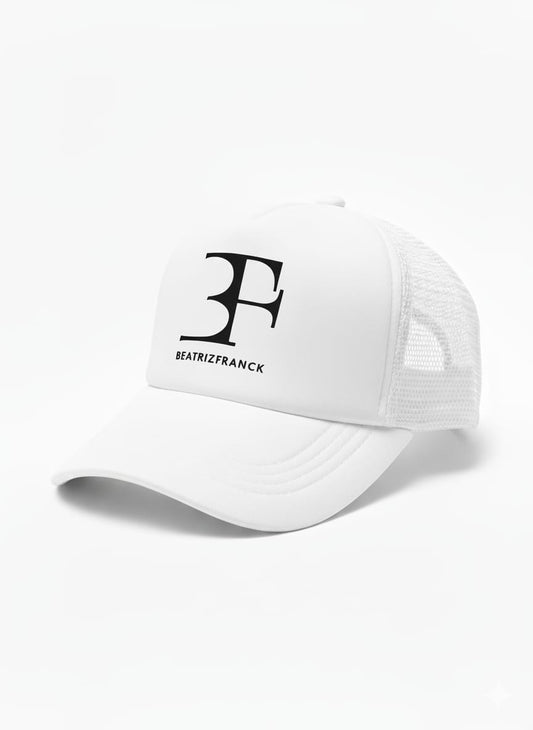 White cap with black logo