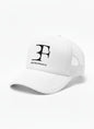 White cap with black logo