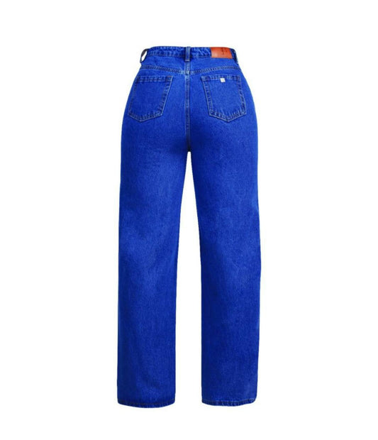 Wide-leg denim pants