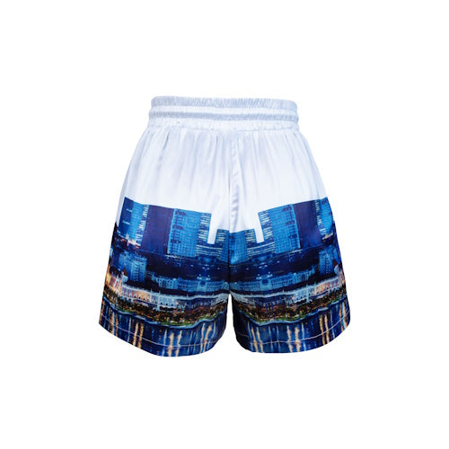 Short white & blue Cityprint