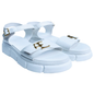 Sandals White with gold bukcle