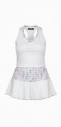 Tracksuit - skirt with white top with multicolor logo